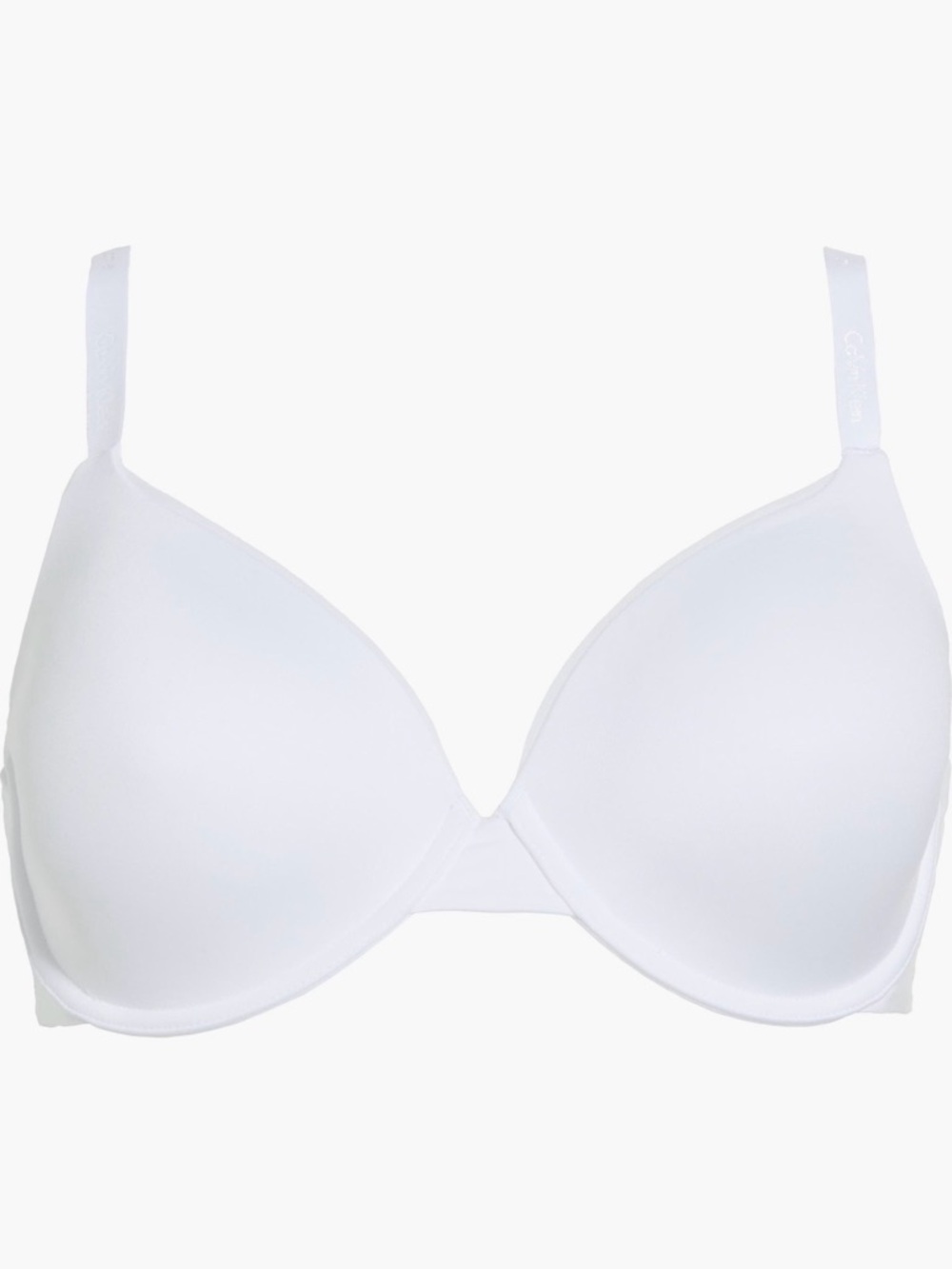 Calvin Klein Convertible Straps Lightly Lined Demi T-Shirt Bra White 34 DD E